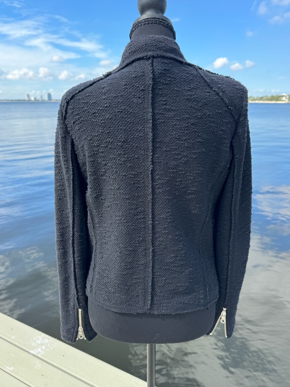 Rebecca Taylor Black Textured Jacket - Black - Picture 3 of 4